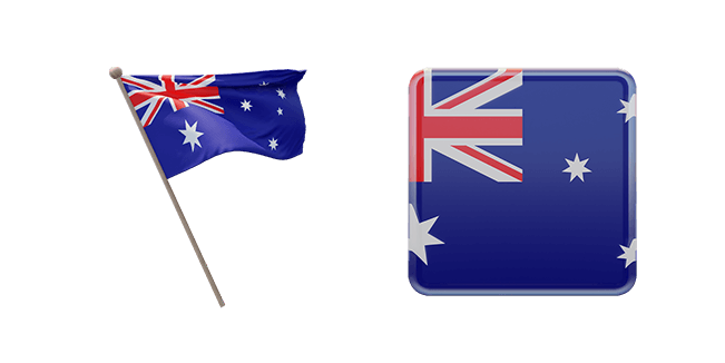 commonwealth of australia flag 3D custom cursor