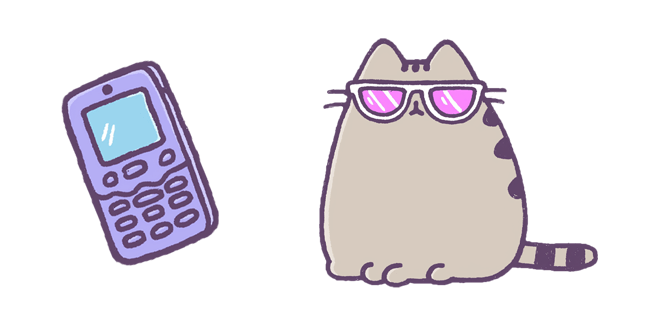 cool pusheen retro phone custom cursor