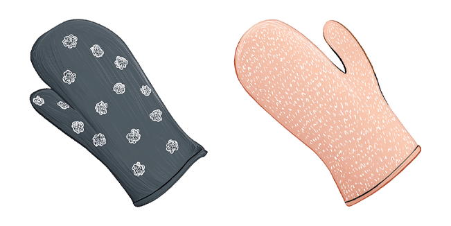 cottagecore kitchen oven gloves custom cursor