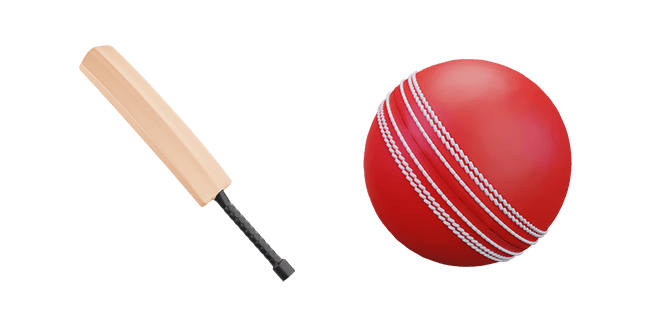 cricket bat & cricket ball 3D custom cursor
