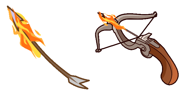 crossbow fire arrow animated custom cursor