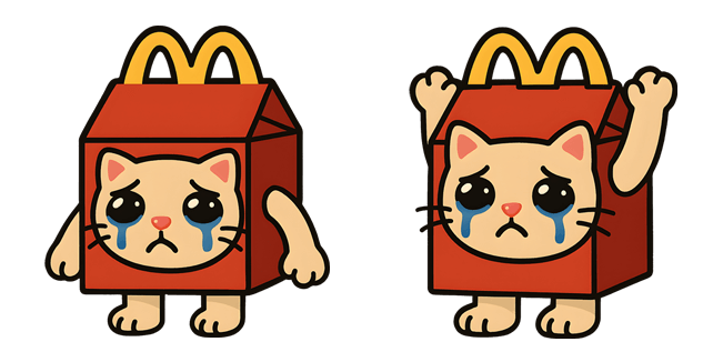 crying happy meal cat meme custom cursor