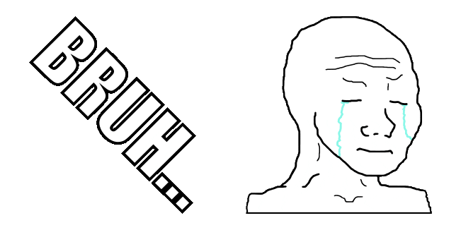 crying wojak meme animated custom cursor