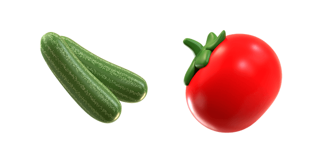 cucumber & tomato 3D custom cursor
