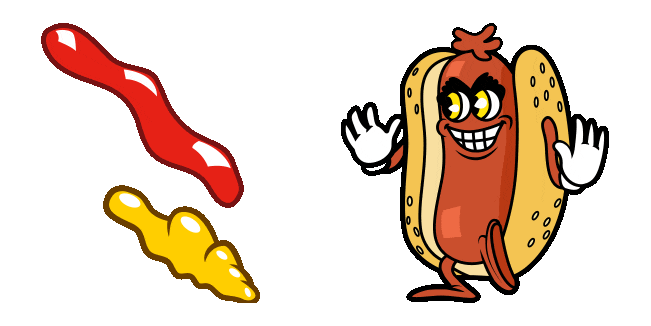 cuphead hot dog animated custom cursor