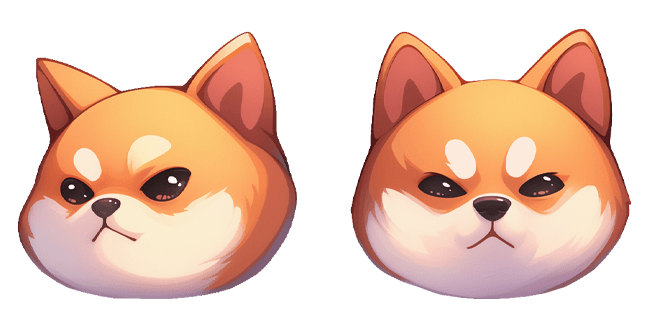 cute angry shiba inu doge custom cursor