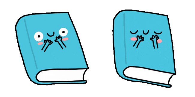 cute blue book animated custom cursor