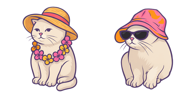 cute bucket hat cat custom cursor