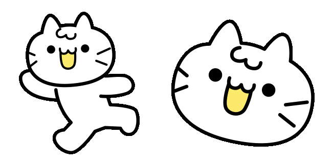 cute cat running animated custom cursor