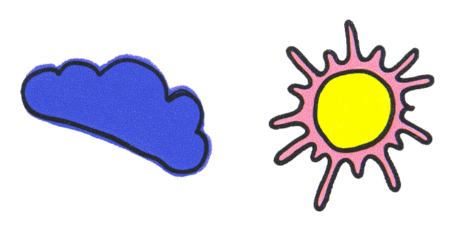 cute cloud and sun custom cursor