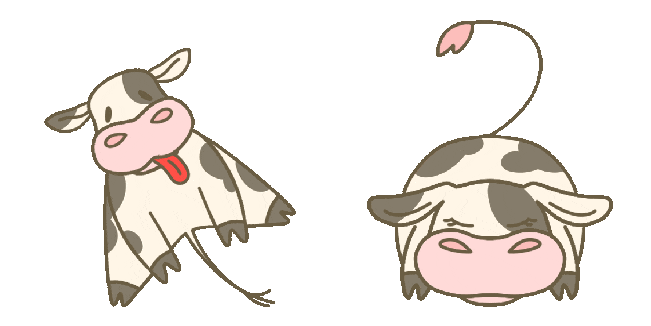 Cute Cow Animated Cursor - Sweezy Custom Cursors