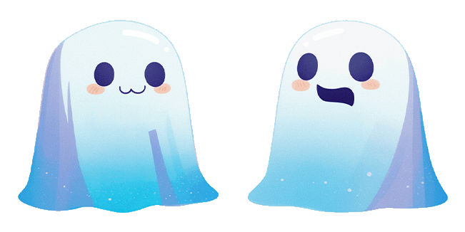cute dancing ghost animated custom cursor
