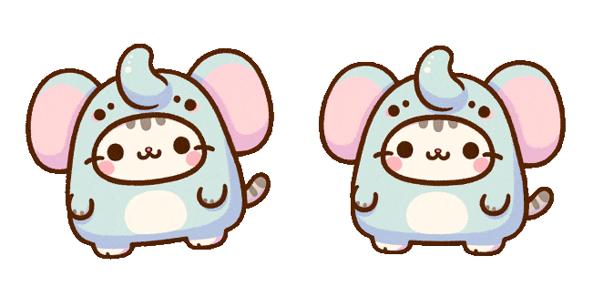 cute elephant costume cat animated custom cursor
