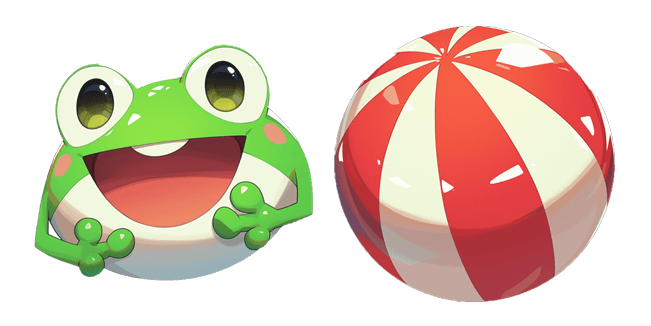 cute frog beach ball custom cursor