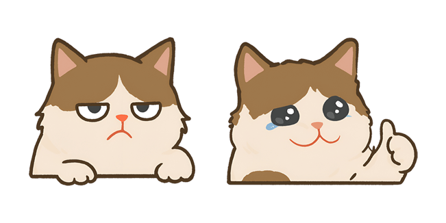 cute grumpy cat meme custom cursor