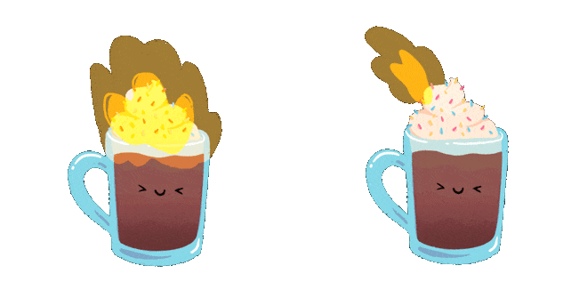 cute hot chocolate animated custom cursor