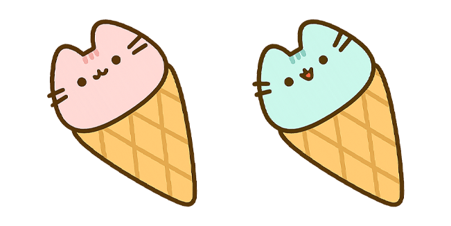 cute kitty ice cream custom cursor