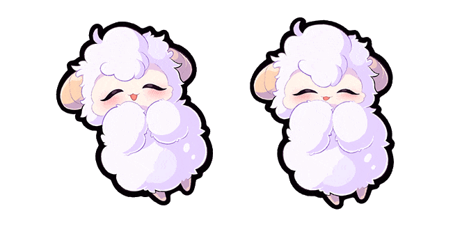 cute little sheep animated custom cursor
