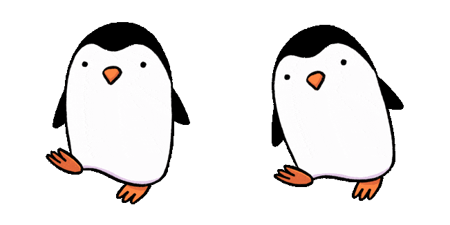 cute penguin slapping feet animated custom cursor