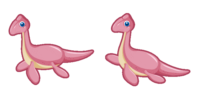 cute plesiosaur animated custom cursor