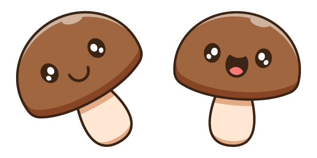 cute porcini mushroom custom cursor