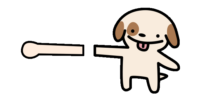 cute puppy waving animated custom cursor