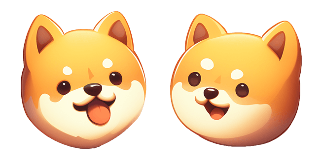 cute shiba inu with tongue custom cursor