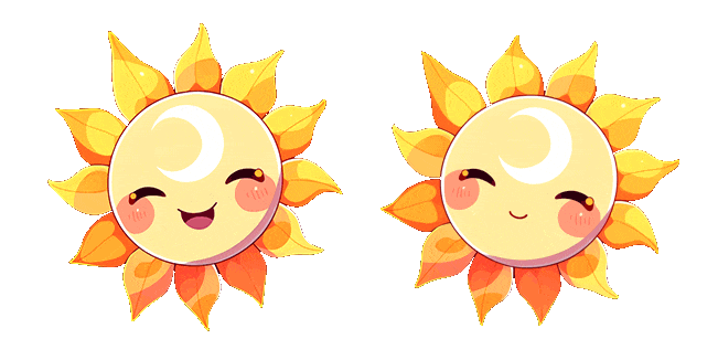 cute smiling sun animated custom cursor