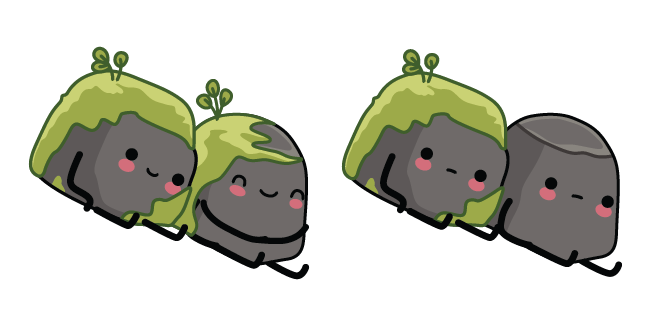 cute stones custom cursor