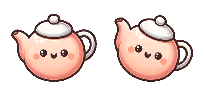cute sweet teapot animated custom cursor