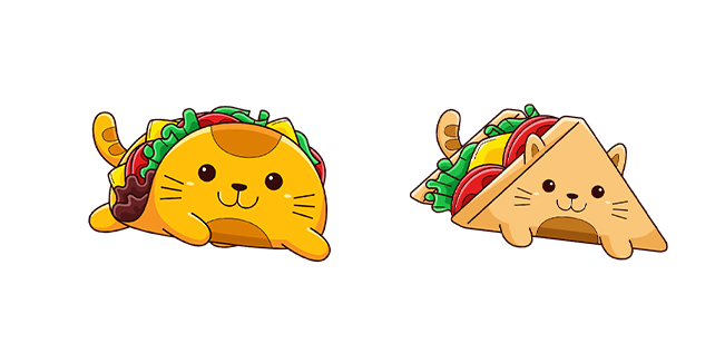 cute taco & cute sandwich custom cursor