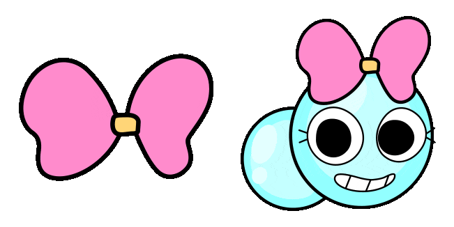 dandys world pink bow animated custom cursor