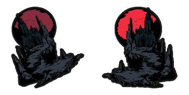 dark fantasy night castle animated custom cursor