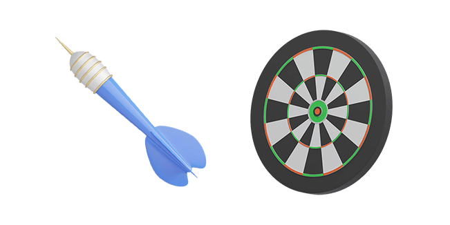 dart arrow & dart board 3D custom cursor