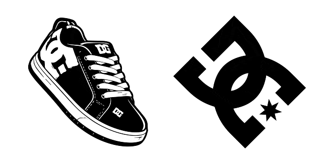dc shoes sneakers logo animated custom cursor
