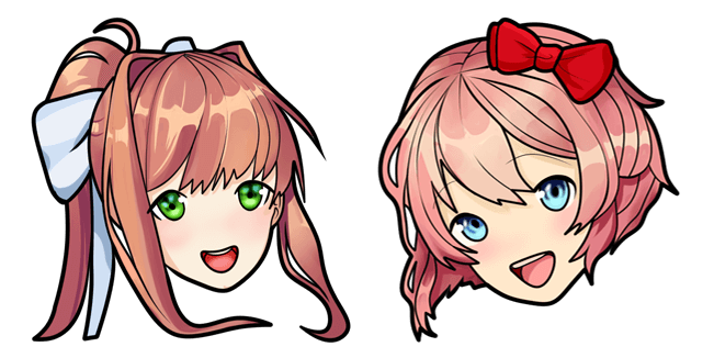 monika and sayori (doki doki literature club) drawn by wny_(