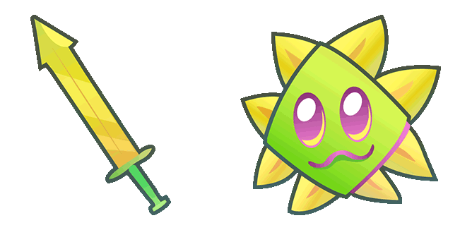 deltarune floradinn and sword animated custom cursor