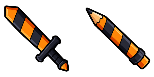 deltarune spooky sword pencil custom cursor