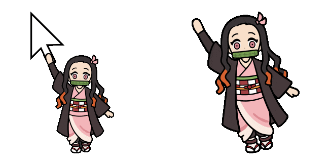 demon slayer nezuko arrow animated custom cursor
