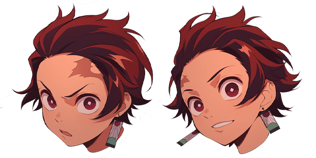 Demon Slayer Tanjiro Kamado Face Cursor - Sweezy Custom Cursors