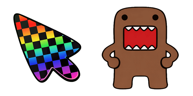 domo kun rainbow arrow custom cursor