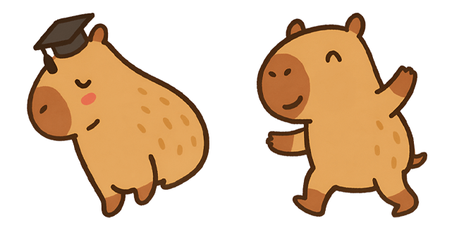 adorable kawaii capybara custom cursor
