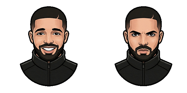 drake winking animated custom cursor