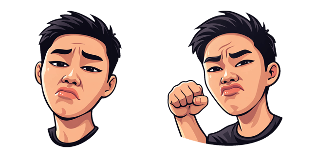 dramatic asian face meme custom cursor