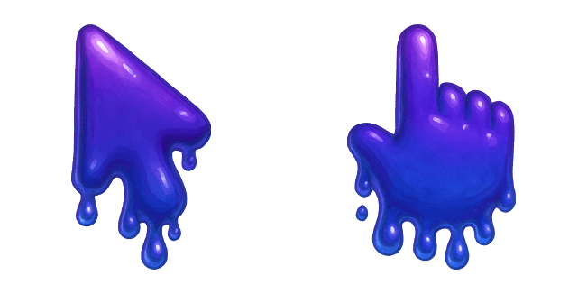 dripping purple blue gloss arrow custom cursor