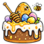Easter Cute Bear & Honey Cake