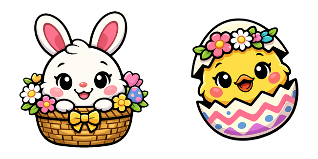 easter cute bunny chick custom cursor
