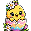 Easter Cute Chocolate Bunny & Chick