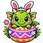 Easter Cute Dragon & Egg