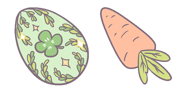 easter egg carrot animated custom cursor
